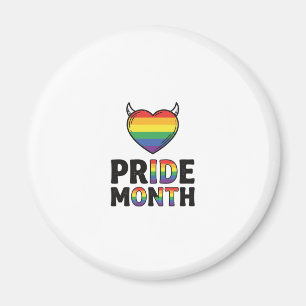 Retro Pride Maand Gehoornde Hart Shirt Ontwerp_1 Magneet
