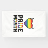 Retro Pride Maand Gehoornde Hart Shirt Ontwerp_1 Spandoek (Horizontaal)