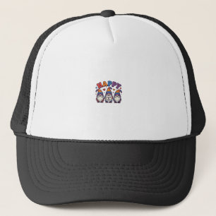 Retro Pride Maand Gnome Regenboog Shirt Ontwerp_1 Trucker Pet