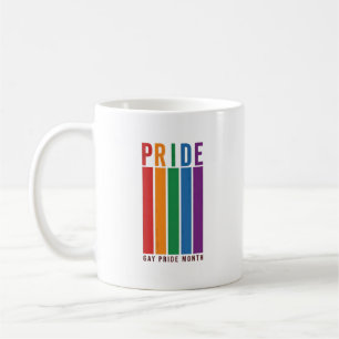 Retro Pride Maand Regenboog Typografie Shirt Ontwe Koffiemok