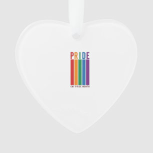 Retro Pride Maand Regenboog Typografie Shirt Ontwe Ornament