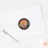 Retro Pride Month LGBTQ-viering Ronde Sticker (Envelop)