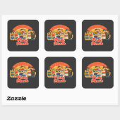 Retro Pride Month LGBTQ-viering Vierkante Sticker (Vel)