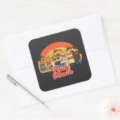 Retro Pride Month LGBTQ-viering Vierkante Sticker (Envelop)