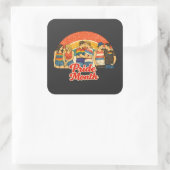 Retro Pride Month LGBTQ-viering Vierkante Sticker (Tas)