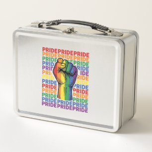 Retro Pride Opgeheven Vuist Regenboog Shirt Ontwer