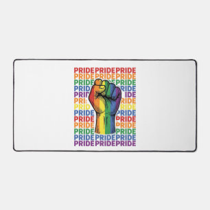 Retro Pride Opgeheven Vuist Regenboog Shirt Ontwer Bureaumat