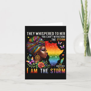 Retro Pride Zwarte Vrouw Ik Ben De Storm Inspirati Kaart