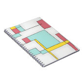 Retro Primary Color Geometric Grid Notitieboek (Rechterzijde)