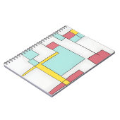 Retro Primary Color Geometric Grid Notitieboek (Linkerzijde)