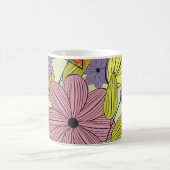 Retro Primitieve Bloemtekening Koffiemok (Center)