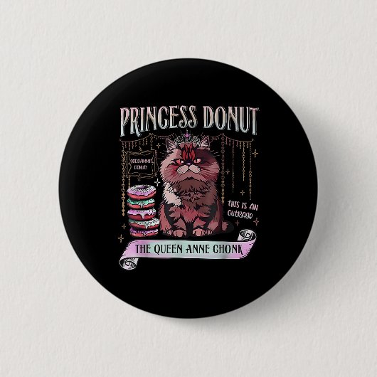 Retro Princess Donut Dungeon Crawler Carl Book Lov Ronde Button 5,7 Cm (Voorkant)