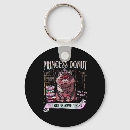 Retro Princess Donut Dungeon Crawler Carl Book Lov Sleutelhanger (Voorkant)