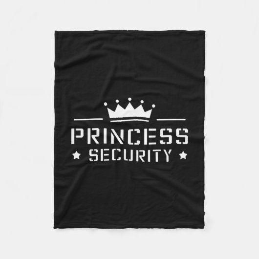 Retro Princess Security Boys Brother Birthday Dad  Fleece Deken (Voorkant)