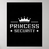 Retro Princess Security Boys Brother Birthday Dad  Poster (Voorkant)