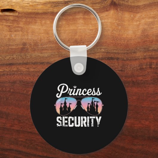 Retro Princess Security Protection Castle Mannen V Sleutelhanger (Voorkant)