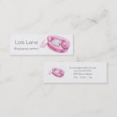 Retro Princess Telephone Skinny Card Mini Visitekaartje (Voorkant / Achterkant)