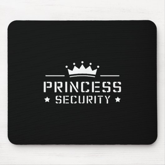Retro Prinses Beveiliging Jongens Broer Verjaardag Muismat (Voorkant)
