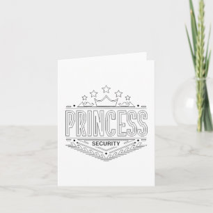 Retro Prinses Bewakingsteam Papa Mama Familie Reis Kaart