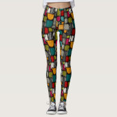 Retro Print | Gebrandschilderd Glas Leggings (Voorkant)