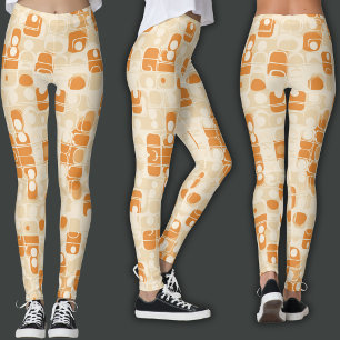 Retro Print   Gouden Mod-Cirkel Leggings