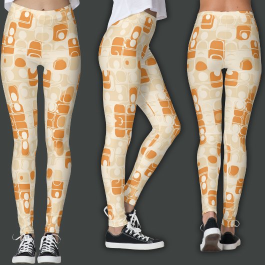 Retro Print | Gouden Mod-Cirkel Leggings