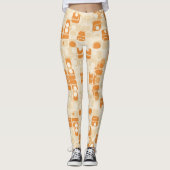 Retro Print | Gouden Mod-Cirkel Leggings (Voorkant)