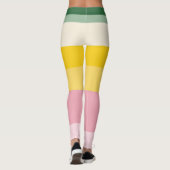 Retro Print | Kleurblok Leggings (Achterkant)