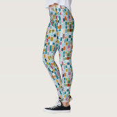 Retro Print | Kleurblokken Leggings (Links)