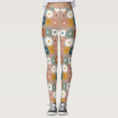 Retro Print | Pastel Bloem Leggings (Voorkant)