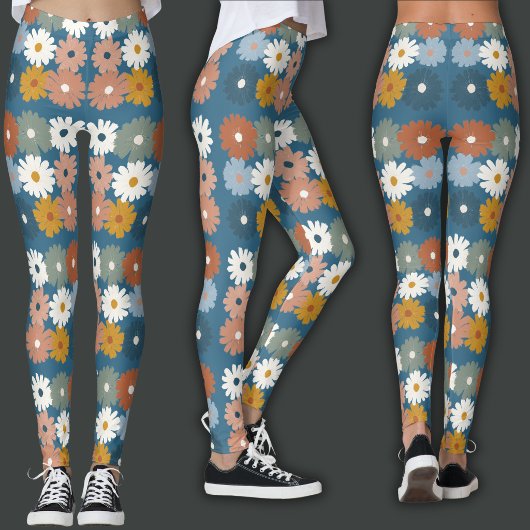Retro Print | Pastel Bloemen Leggings