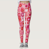 Retro Print | Roze Mod-Cirkel Leggings (Voorkant)