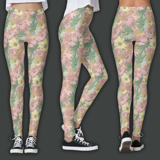 Retro Print | Waterverf Bloem Leggings