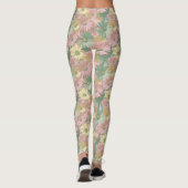 Retro Print | Waterverf Bloem Leggings (Achterkant)
