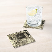 Retro printplaat • Geek elektronische PCB Kartonnen Onderzetters (Insitu)