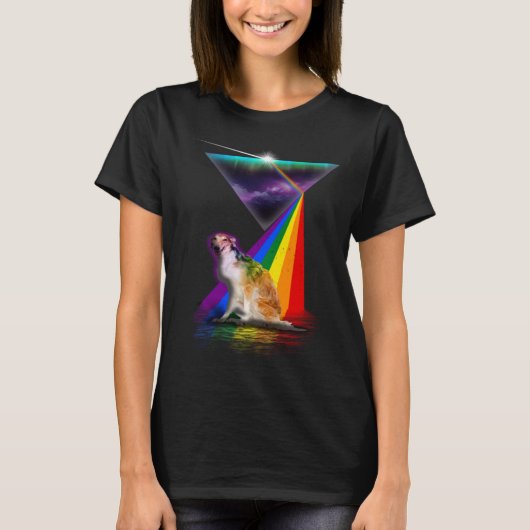 Retro Prism Borzoi T-shirt (Voorkant)