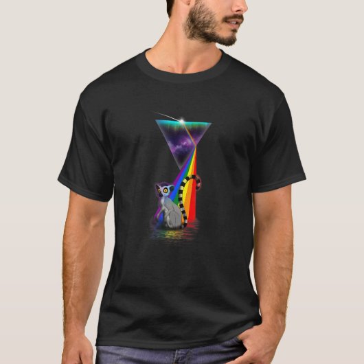 Retro Prism Lemur T-shirt (Voorkant)