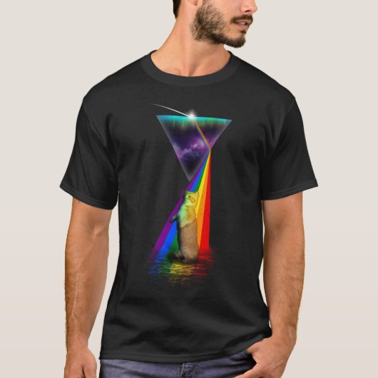  Retro Prism Munchkin Cat T-shirt (Voorkant)