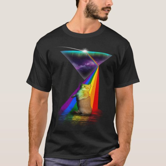  Retro Prism Munchkin Cat T-shirt (Voorkant)