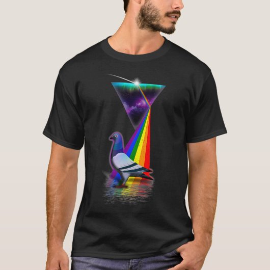 Retro Prism Pigeon T-shirt (Voorkant)
