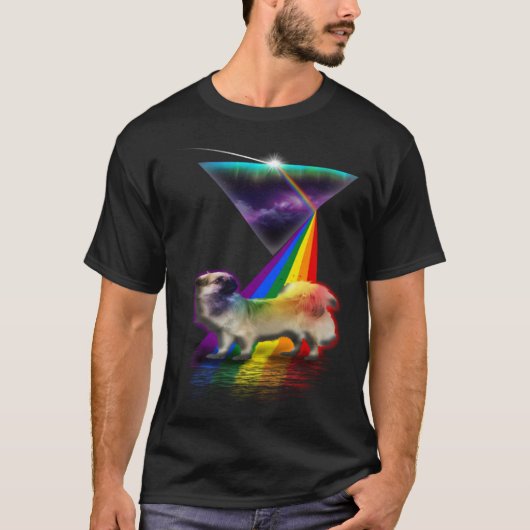 Retro Prism Tibetaanse Spaniël T-shirt (Voorkant)