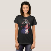Retro Prism US Flag Capoeira T-shirt (Voorkant volledig)