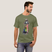 Retro Prism US Flag Kever T-shirt (Voorkant volledig)