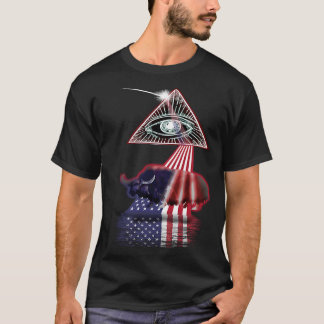  Retro Prism US Flag Yak T-shirt