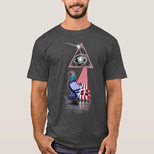 Retro Prism US-vlagduif T-shirt (Voorkant)