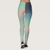 Retro prisma licht: digitale nostalgie leggings (Achterkant)