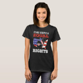 Retro Pro Choice Feminist Stars Stripes And Equal T-shirt (Voorkant volledig)