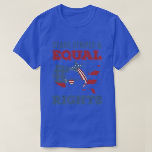 Retro Pro Choice Feminist Stars Stripes Equal Righ T-shirt (Design voorkant)