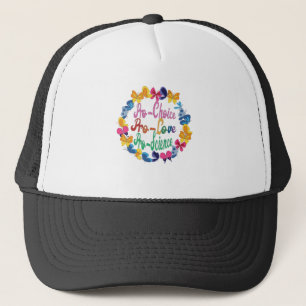 Retro Pro-Choice Pro-Love Pro-Science, Feminist Ga Trucker Pet