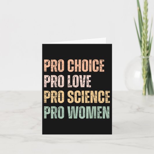 Retro Pro Choice Pro Love Pro Science Pro Kaart (Voorkant)